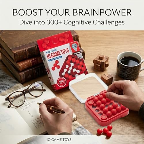 Image of IQ Game Toys Puzzle Set Combo for Kids & Adults|Brain Teaser Logic Puzzle Game |Educational Travel Mind Toy with 24+ & 300+ Challenges | Single Player Thinking Game for Boys & Girls Age 6+
