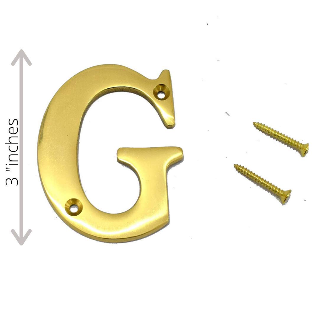 3" House Door Alphabets Brass Yellow (Alphabet L) — Amazon image 6