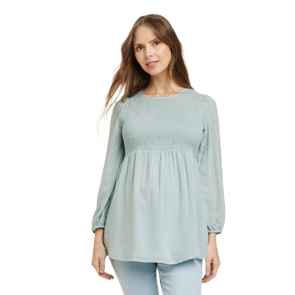 smocked maternity top