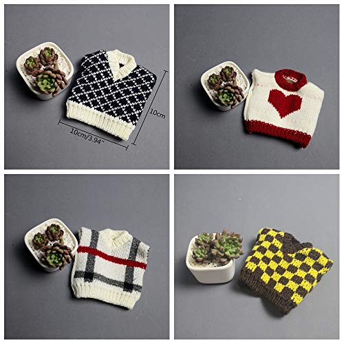 Ferret Clothes Small Animal Sweater Warm Winter Knitted Sweatershirt Ferret Apparel Halloween Party Cosplay Photo Shoot for Ferret Bunny Guinea Pig Squirrel (4 Pcs) - Thumbnail 7