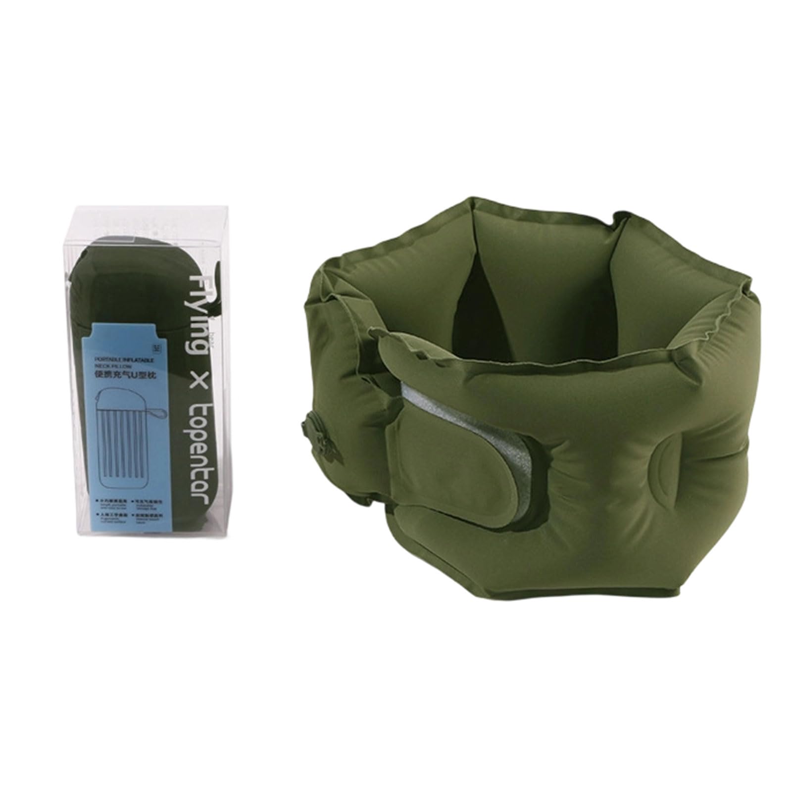 Hsioluted Inflatable U Shape Travel Pillow with Cooling Fabric for Neck on Airplanes Offices and Home Use Offices Sleep Pillow