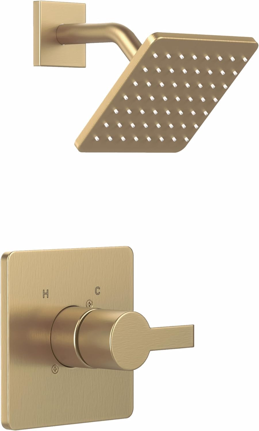Photo 1 of Replacement for Delta 13/14 Series Shower Trim Kit, Compatible with Delta R10000 Valve Shower Faucet Set, Brushed Gold Shower Head and Handle Set, Champagne Bronze (Cartridge and Valve Not Included)