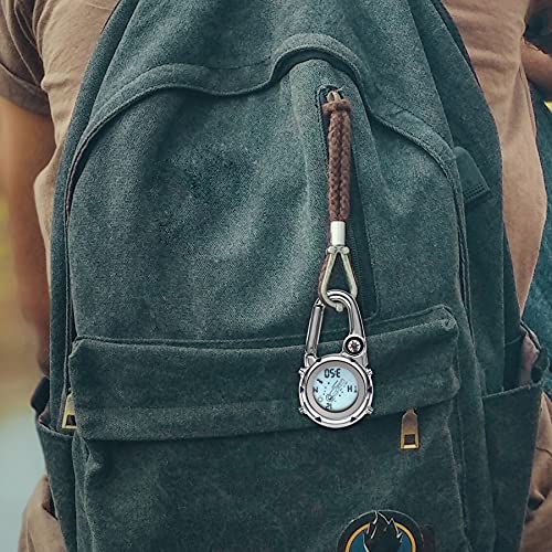Image of JewelryWe Men Women Digital Clip Watch Mini Microlight Backpack Buckle Belt fob Watches for Rock Climbing Doctors Nurses Chefs for Mother's Day