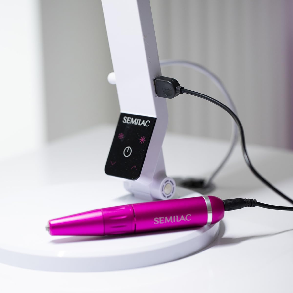 Semilac Nagelfräser Mini Pen – Kompakter Elektrischer Nagelbohrer für UV-, Gel- und Acryl-Lack, USB-Aufladung, Leise & Vibrationsfrei, bis 30.000 U/min