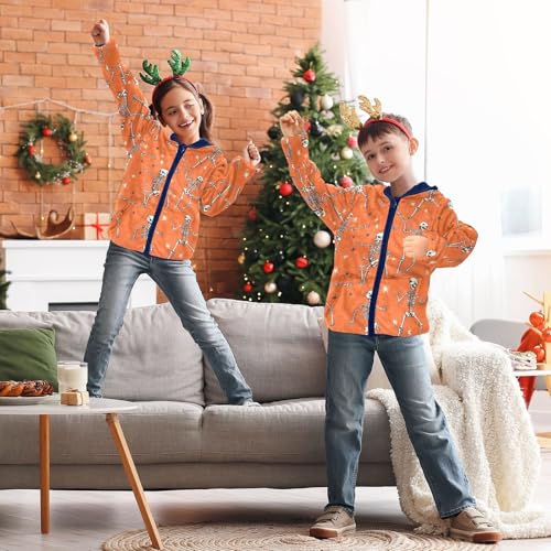 CHIFIGNO Girls Boys Zip up Hoodie Kids Hoodie with Pockets Boys' Outerwear Jackets Coats for Toddler and Kids4