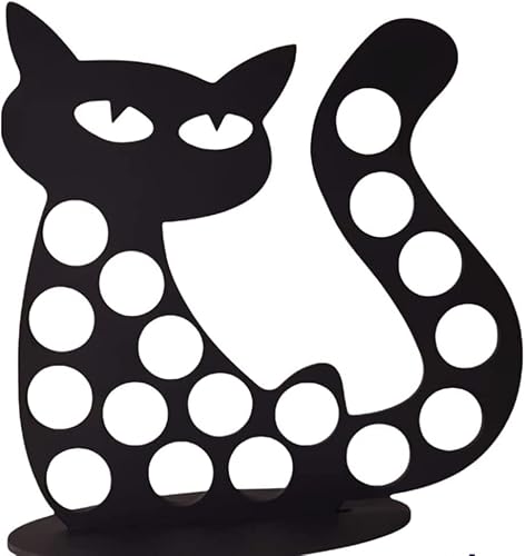 Porta Capsulas Suporte Lindo Dolce Formato Gato De Madeira MDF Cor Preta