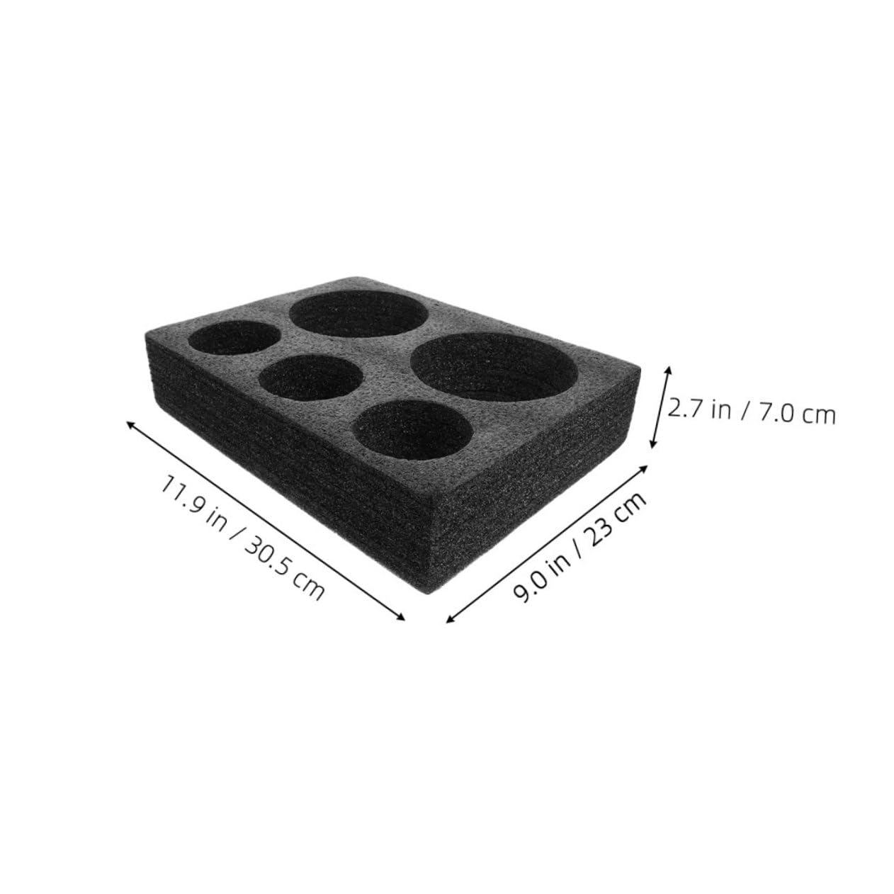 Cabilock 2pcs Foam Drink Carrier Tray: 5 Holes Reusable Beverage Holder 7/12cm Hole for Milk Tea Coffee Soda - Takeout Packaging Supplies for Food