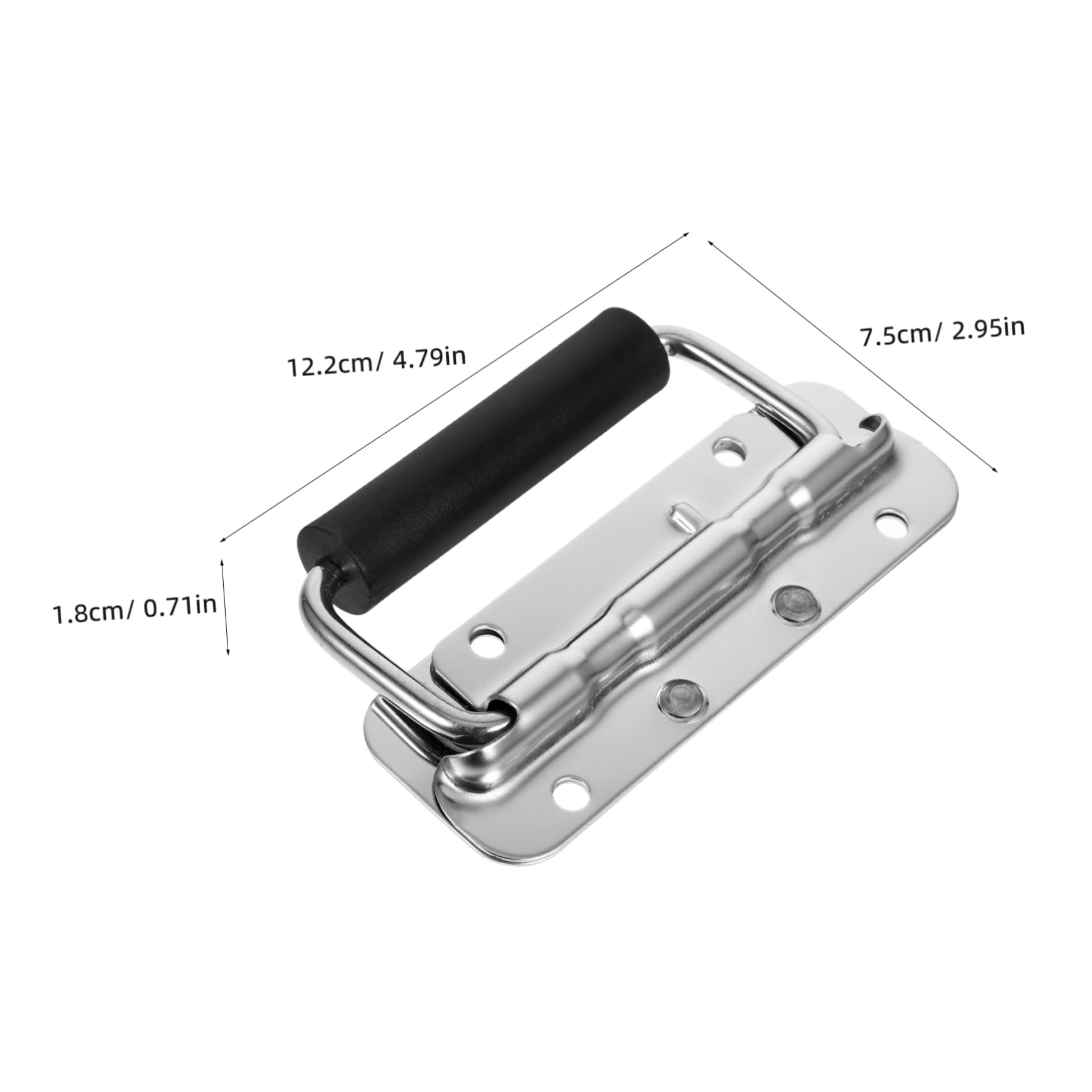 HOLIDYOYO Folding Handle Toolbox Heavy Duty Stainless Steel Ring Handle for Easy Carrying Ergonomic Design for Multi Purpose Use for Projects and Repair Tasks Durable and Reliable Tool