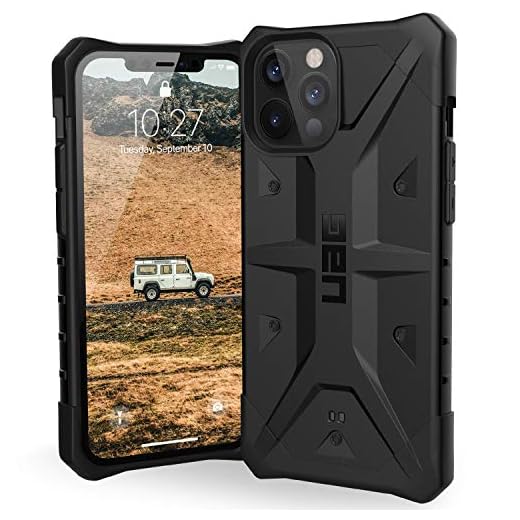 Urban Armor Gear Pathfinder Coque Apple iPhone 12 Pro Max (6,7" Pouces) [Housse Compatible Le Chargement sans Fil, Protection Le Normes Militaires, Résistant Pare-Chocs] Noir