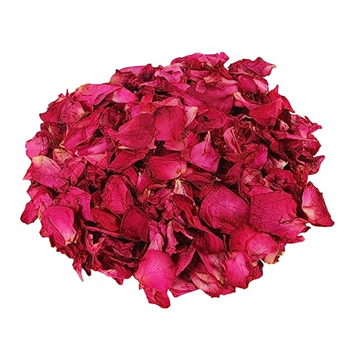 Holibanna 100g Rosas Secos Petalos Flores Secas para Baño Decoración Bodas Regalos SPA Blanqueamiento Ducha Lavado Pies