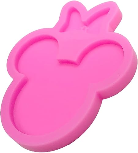 Miniatura 5 de Sombrero de ratón brillante brillante y moldes de silicona con forma de lazo para manualidades, llavero de bricolaje, molde de arcilla polimérica,