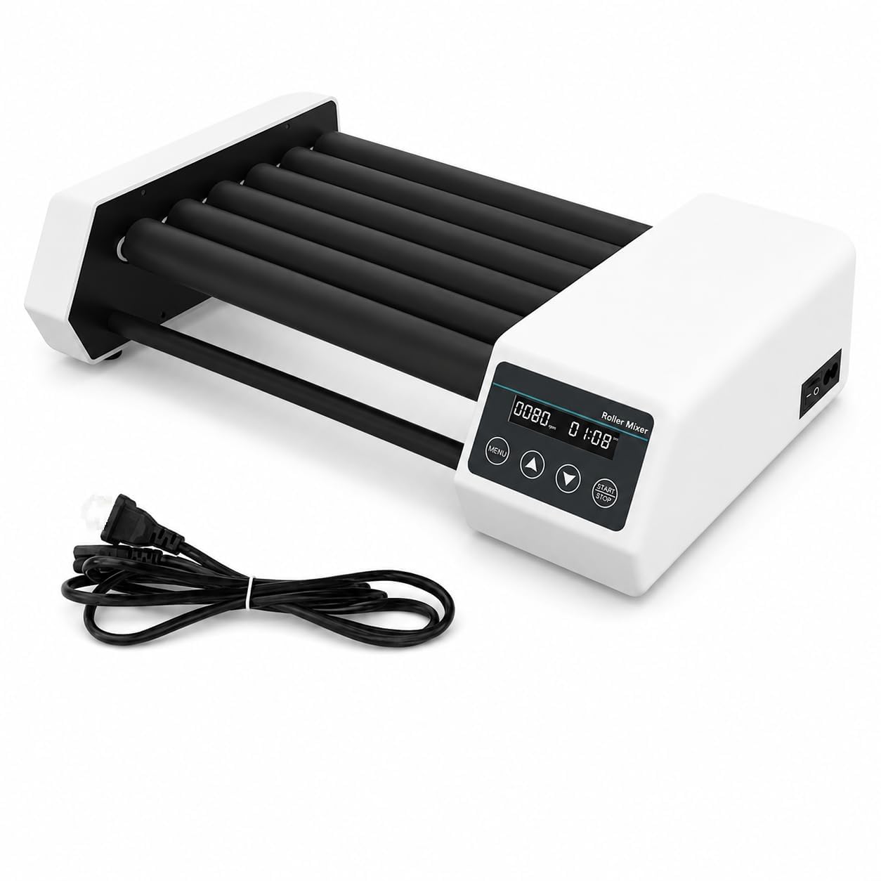Cyfrowy mikser rolkowy z trybem kołysania, 6-8 Pro Tube Rotator dla laboratorium.Silnik bezszczotkowy, 20-80 obr./min, 1 minuta do 24 godzin, pasuje do lamp 6-34 mm do 28 cm, długi, cichy i stabilny