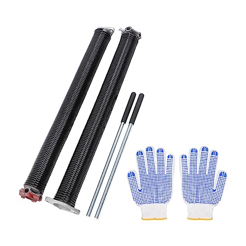 Ausla 2 Muelles de Torsión para Puerta de Garaje de 2 Pulgadas, Hechos de Bobina de Acero y Barril de Aluminio, Mínimo 18.000 Ciclos para Reemplazo e Instalación Familiar (11x70cm)