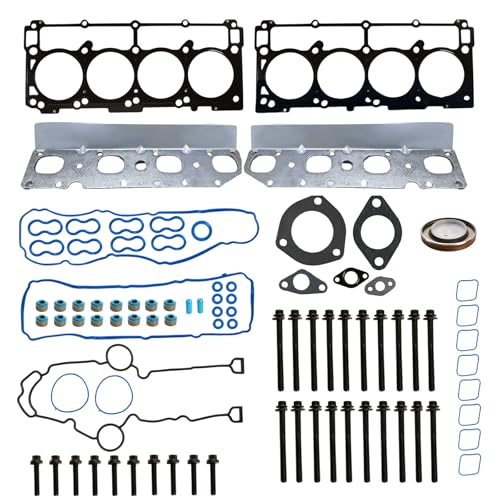 Image of Full Cylinder Gasket Set with Head Bolts Compatible with Dodge Challenger Charger Durango /Chrysler 300 / Ram 1500 2500 3500 / Grand Cherokee 5.7L V8 Replacement for HS26423PT TCS46169 ES72200