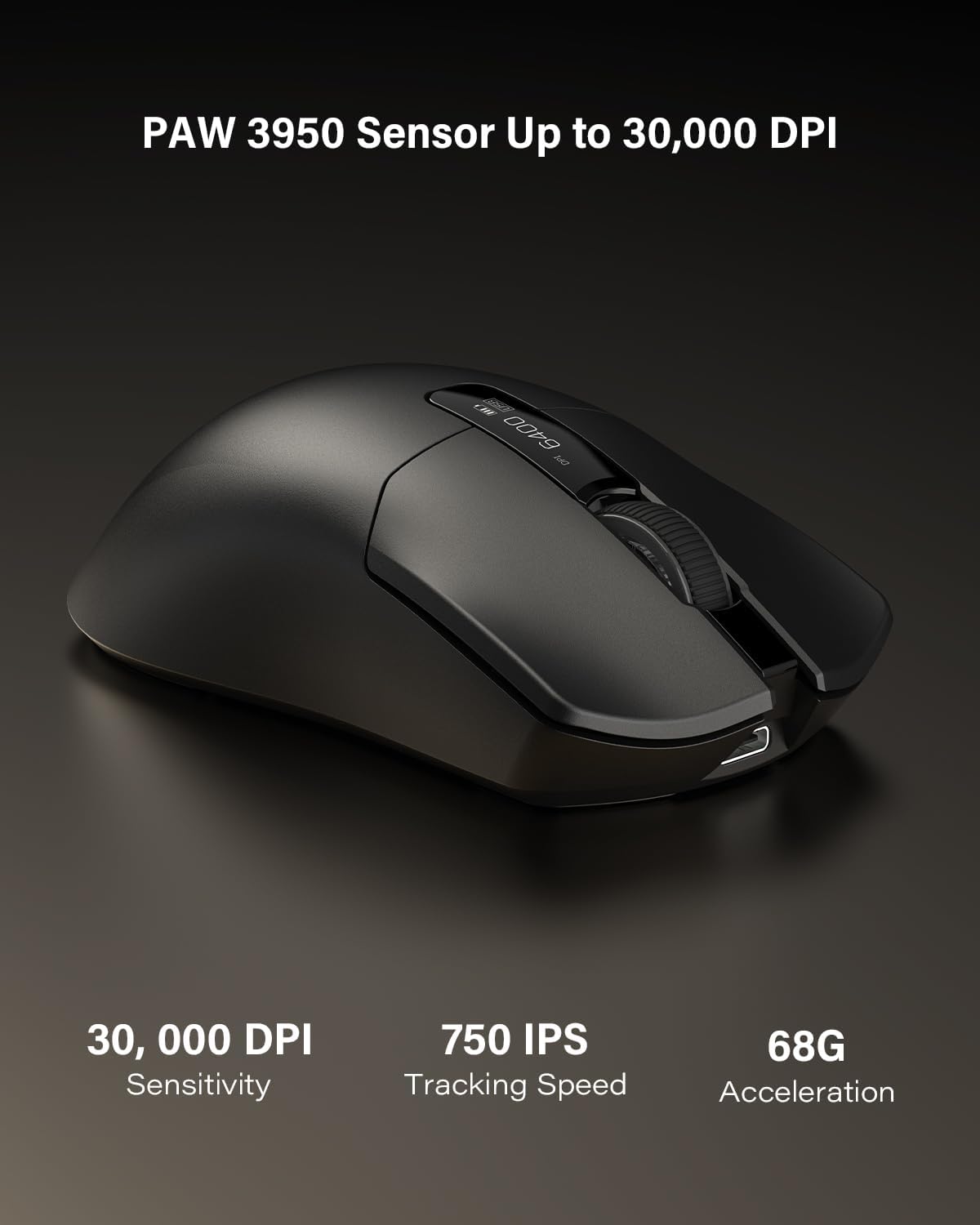G59 Wireless Gaming Mouse, PAW3950 Sensor, 30,000 DPI, 8000Hz Polling Rate, Programmable Buttons, RGB 68g Tri-Mode Lightweight Esports Mouse for PC/Laptop/Mac