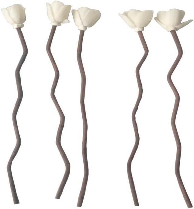 nongcunren 30PcsPremium Brown Wavy Rattan Reeds Through grass flowers Fragrance Diffuser Stick Replacement Refill Sticks