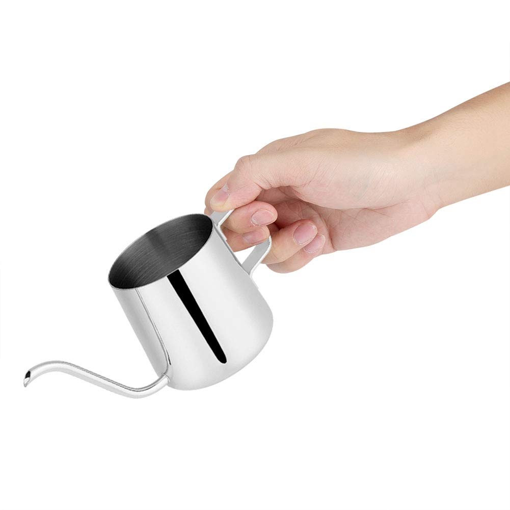 Bollitore a collo d'oca da 250 ml/350 ml, caffettiera a goccia in acciaio inossidabile per amante del caffè macinato a mano Bollitore standard per tè e caffè a goccia a mano(Primario / 250 ml)