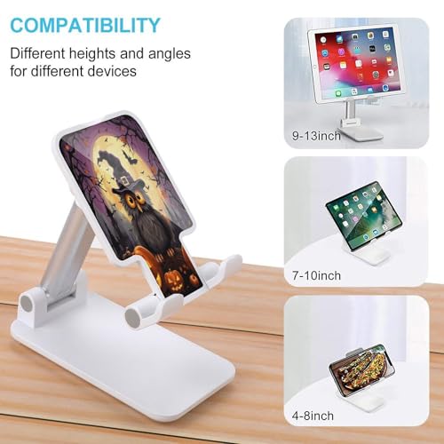 Support de téléphone chouette pour bureau pliable et réglable Halloween