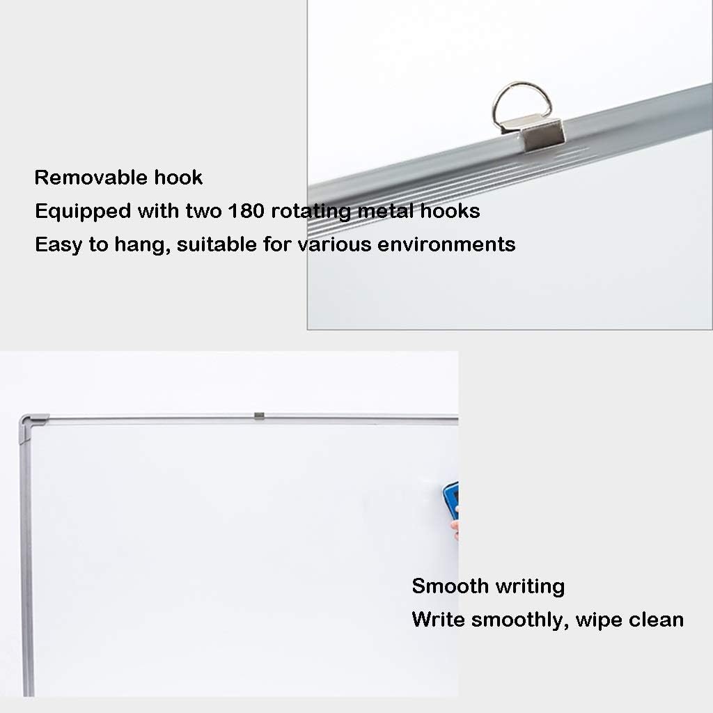 Tableau Blanc Double Face magnétique effaçable à Sec Positif Blanc inversé Cadre en Aluminium Vert Tableau d'écriture Suspendu (Vert 50 x 70 cm)
