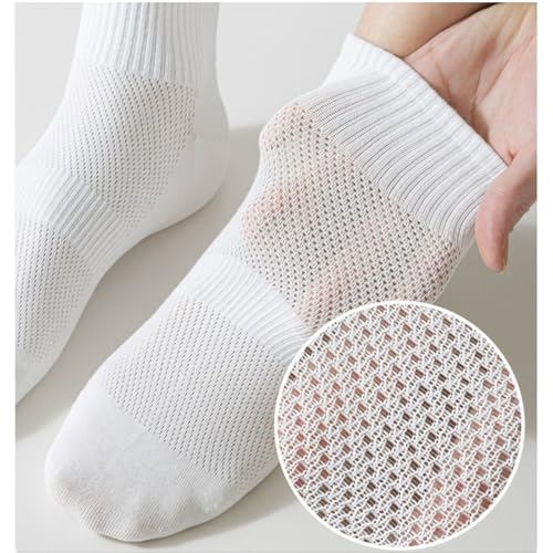 Yizelli 3 Pairs Cotton Short Socks for Men Breathable Solid Color Ankle Socks for Spring Summer4