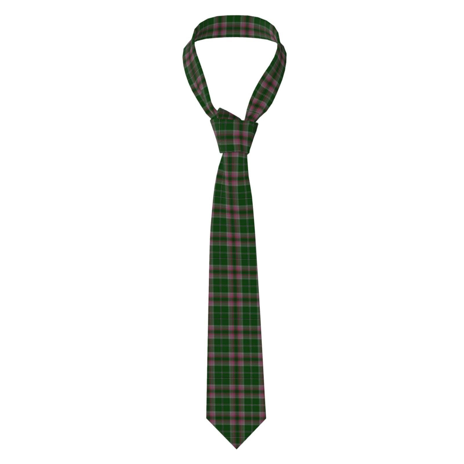 Smazdfxx Men's As Pic Clan Gray Surname Last Name Scottish Clan Tartan Casual Necktie Skinny Polyester Silk Neck Tie For Wedding Party