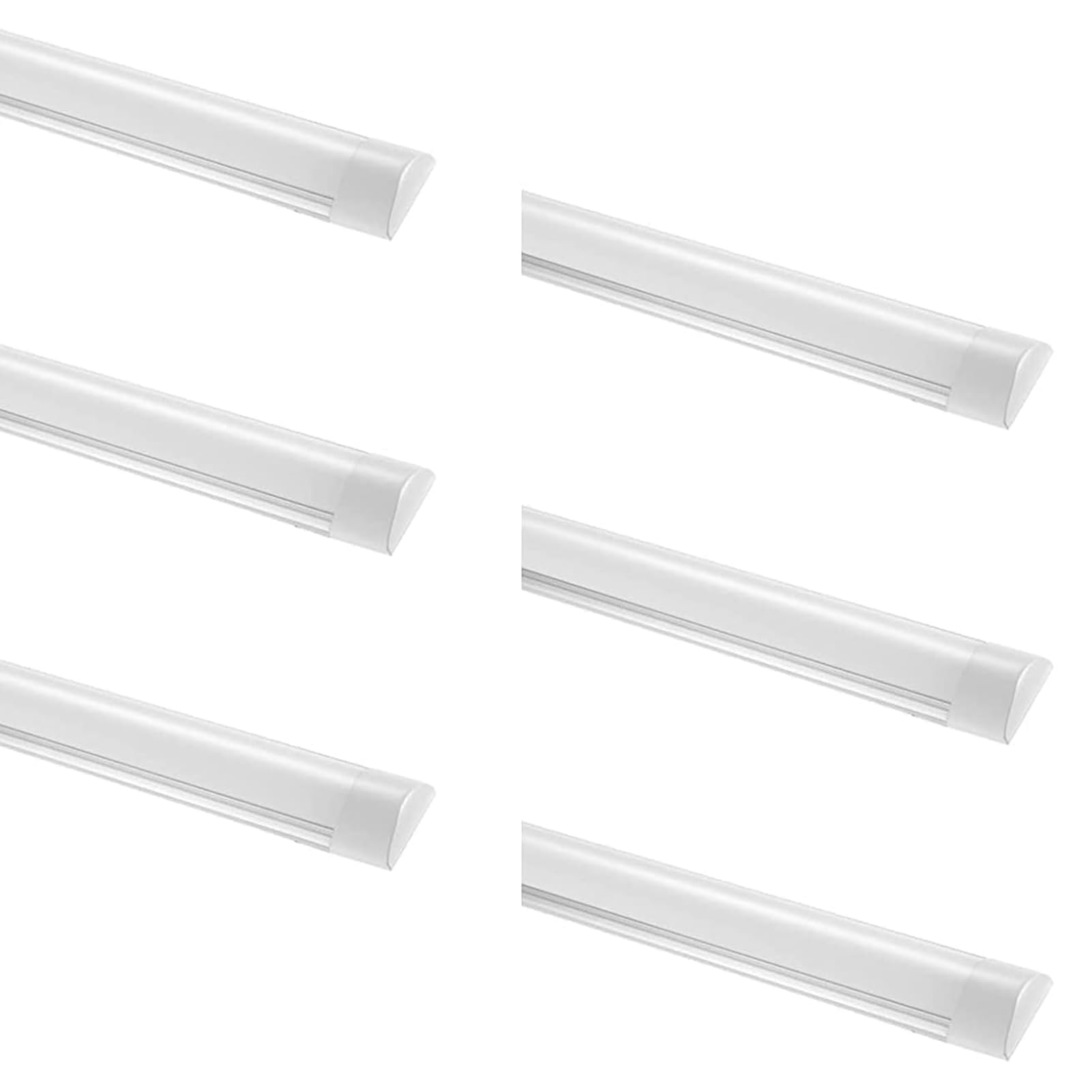 Viugreum 6 Packs 5ft LED Batten Light, Ceiling Tube Light, 6500K Cold White, 230V, 50W, 5000 Lumen, 180 °Beam Angle, Ceiling Light for Office, Living Room, Bathroom, Kitchen, Garage, Warehouse