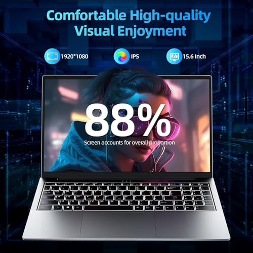 Image of jumper Laptop, Intel 12th Core i5 CPU up to 4.4GHz, 8GB RAM 256GB NVME SSD, 15.6 inch FHD IPS Display, 62.7Wh Battery, WiFi 6, Bluetooth5.1, 2 Memory Slots, Windows 11 Laptop for Student Business