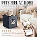 Apasiri Cat Houses for Indoor Cats Felt Cat House Cave Cathouse, 15x14x15Inch Scratch-Resistant Bed Warm Insulated Covered, Hideaway Tent for Anxiety Relief Gift, Grey