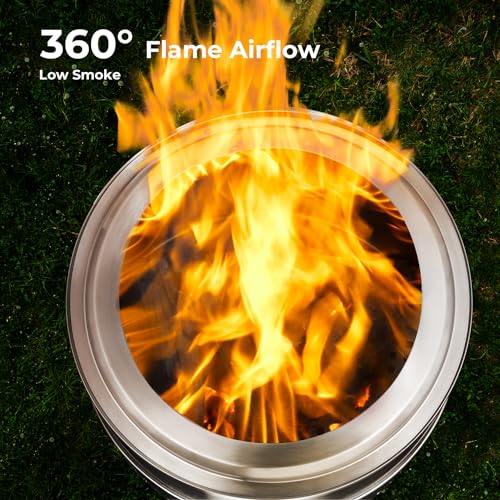 R.W.Flame 19 Inch Outdoor Fire Pit, Bonfire 2.0 Smokeless Fire Pit, Portable Stainless Steel Firepit thumb #4