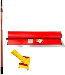 Desempenadeira Berox 60cm de Aço Inox Universal Para Massa Corrida C/Suporte Ajustável e Cabo Extensor 2m Ergonômico para Acabamento Impecável em Paredes e Tetos Profissional Kit