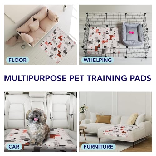 Image of PUPIBOO Washable Pee Pads for Dogs and Cats - Super Absorbent Reusable Puppy Training Pads - 100% Waterproof, Leak-Proof & Non-Slip Whelping Pads for Pet Housebreaking