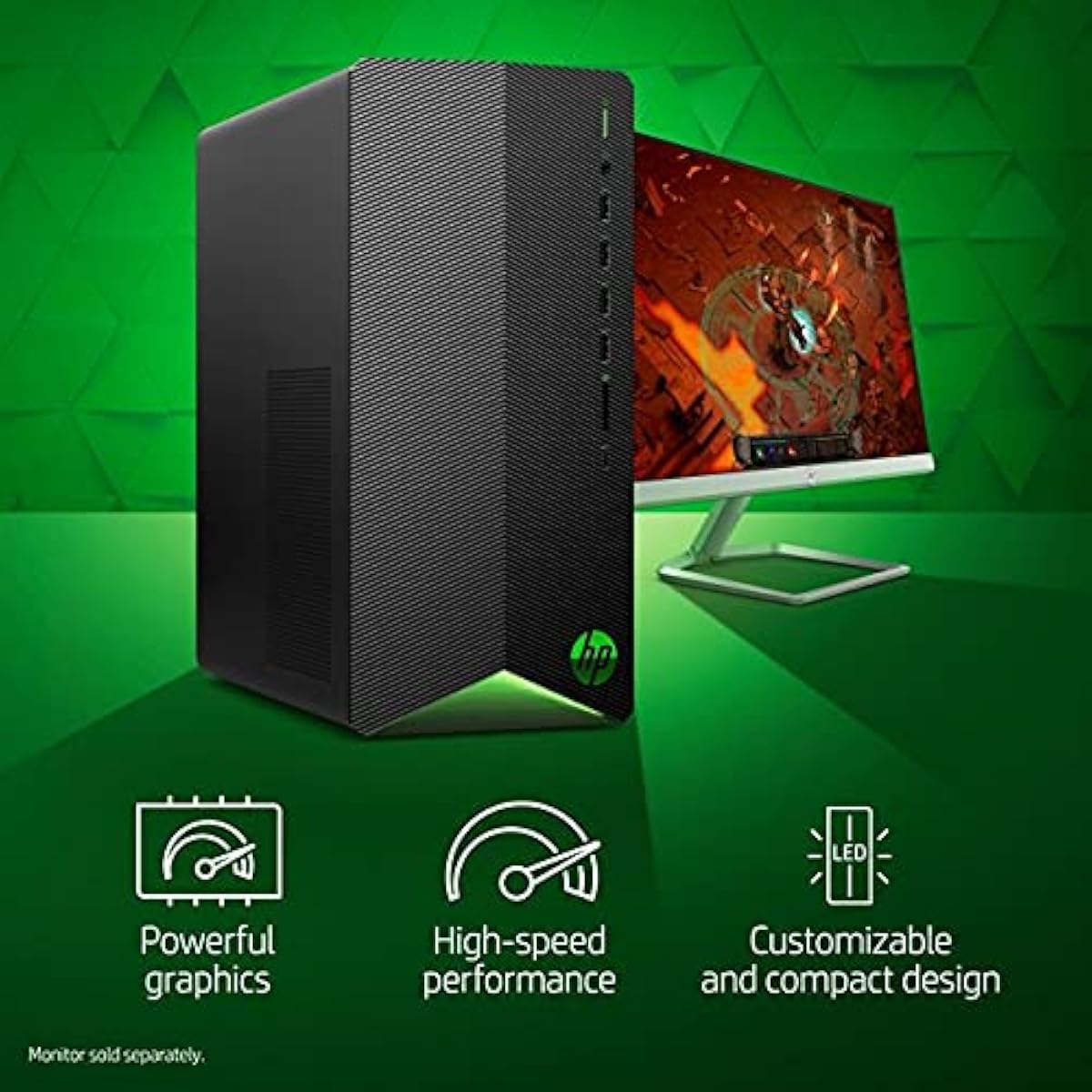 48/mo Finance HP 2021 Newest Pavilion Gaming Desktop Computer, AMD 6