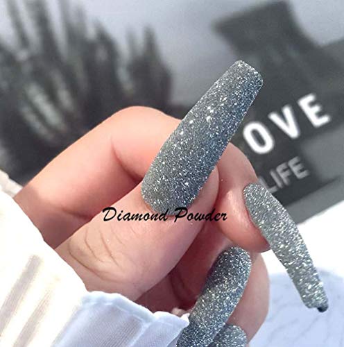 6 lattine di polvere per unghie, polvere di