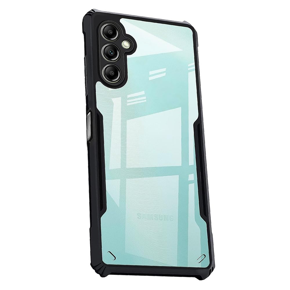 Casotec Shockproof Crystal Clear Back Case Cover for Samsung Galaxy M35 5G | 360 Degree Protection TPU+PC | Air Cushion Design | Transparent Back Case for Samsung Galaxy M35 5G (Black Bumper) (B0D9FHCNK6) Amazon Price History, Amazon Price Tracker