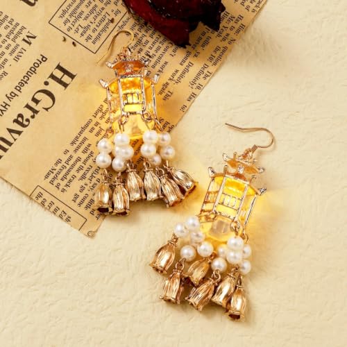 Generic Gold Plated Pearl Dangle Earrings for Women - Image 6