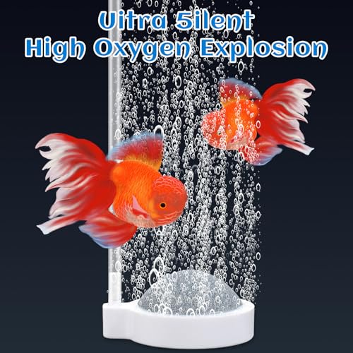 Image of Telooco Aquarium Air Stone 2 Inch Fish Tank Air Bubbler High Dissolved Oxygen Diffuser for Fish Tank Aquarium and Hydroponic Bubble Release Tool