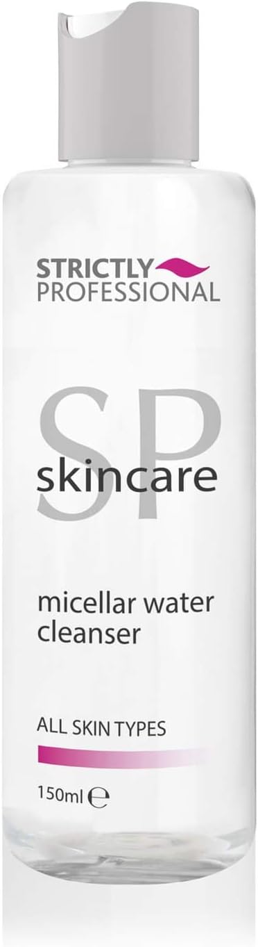 Strictly Professional Micellar Water 150ml – Gentle Makeup Remover & Facial Cleanser – Removes Dirt, Oil & Waterproof Makeup – Hydrating No-Rinse Formula for All Skin Types