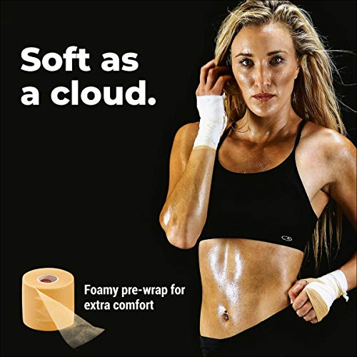 Premium White Athletic Tape - 3Pk Zinc Oxide Tape + Pre-Wrap - Easy Tear Sports Athletic Tape #TOP3