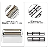 Replacment Foil and Cutter for Babyliss Pro MetalFX Double Foil Shavers Head，2 Count,Silver