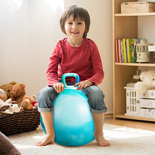 INPODAK Hopper Ball 18 Inch Bouncy Ball with Handle for Kids, Hippity Hop Jumping Hopping Toy for Boys Girls Ages 3-6 with Pump and Gift Box Great Gift for Birthday Holiday - Image 3