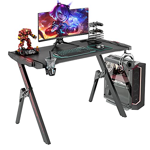 Best Gaming Chair for Gamers 2021 45 GALAXHERO Gaming Desk, 46.8'' Computer Gaming Desk with Audio Sensor RGB LED Lights, R Shaped Gamer...