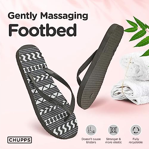 Image of CHUPPS Kaleen- 0 Drift Orthopedic Slippers | Soft Footpharma Footbed | Breathable Ventilation Holes | Lightweight Flip Flops | Anti-Skid Chappals for Everyday For Unisex