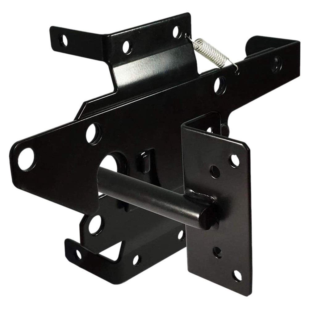 Selbsthemmend Tor Latch Heavy Duty Post Mount Automatische Gravity Lever Holz/PVC Zaun Tor Schloss mit Befestigungsteilen Hardware
