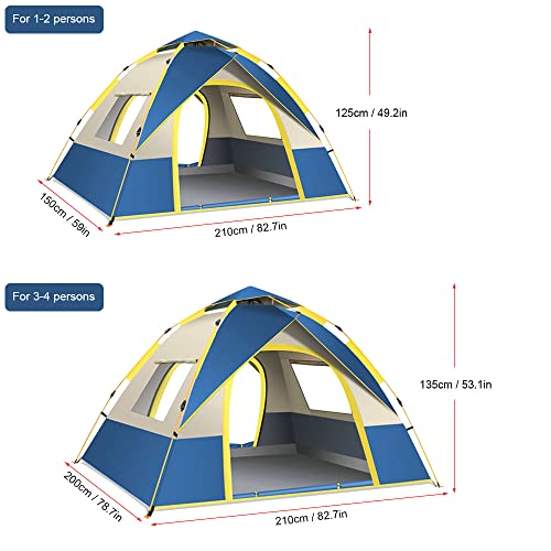 Tente de camping avec protection UV automatique et solaire