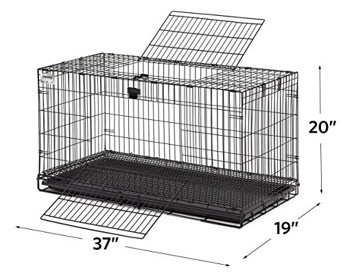 Image of MidWest Homes for Pets Medium Wabbitat Rabbit Cage, Grid Mesh Floor, Removable Tray, Top & Front Door Access, Rust Resistant Finish, No Tools Required