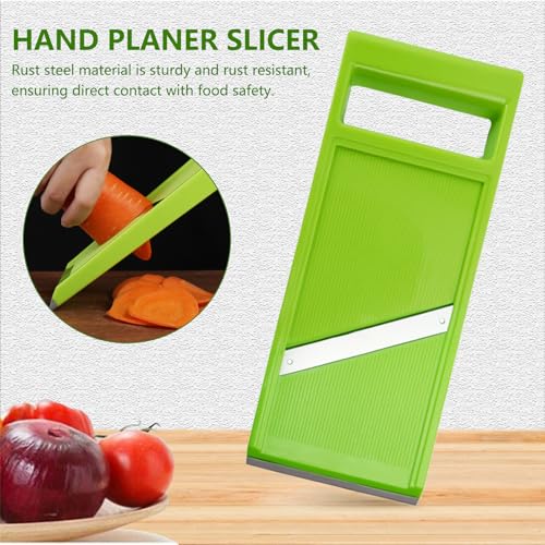 Mandoline Vegetable Slicer – Stainless Steel Food Slicer & Julienne Cutter, Handheld Potato & Onion Slicer, Cucumber Chopper, Kitchen Tools & Gadgets (Green) - Image 5