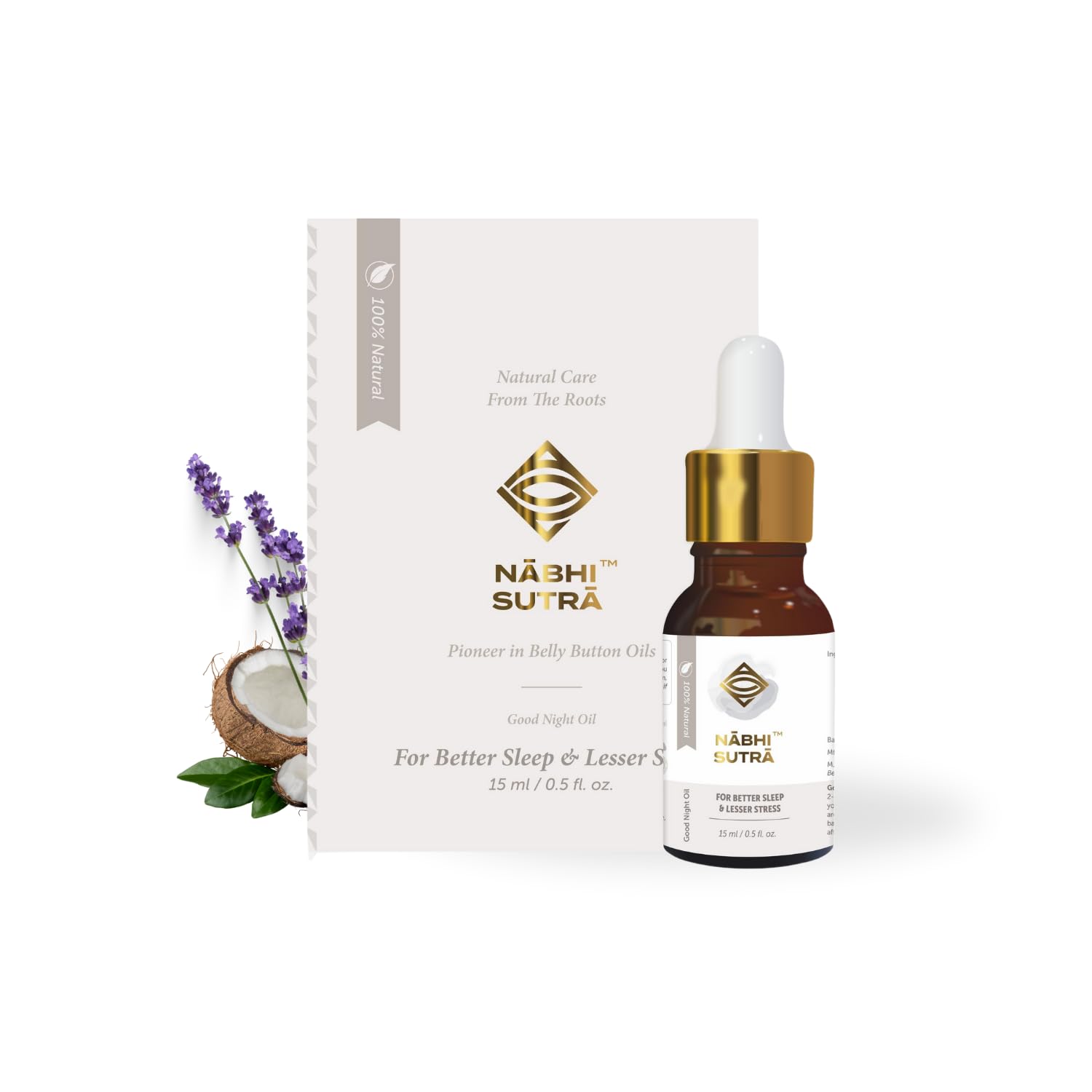 Peaceful Sleep & Stress Ease Belly Button Oil | Ayurvedic Blend with Tagar & Cow Ghee for Natural Stress & Anxiety Relief | Supports Relaxation & Better Sleep – 15ml