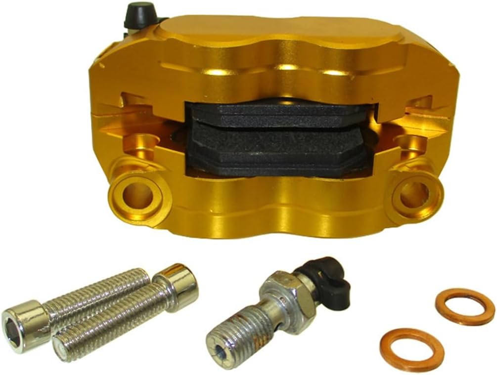82mm 4-piston Brake Caliper Mounting Hole For Pit Dirt Super Motard Bike Scooter (Gold)
