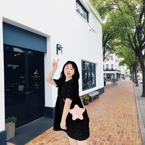 Image of Women's Mini Star Tote Bag, Women's Cute PU Leather Hobo Bag Chic Star Crossbody