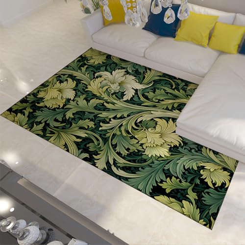 Alfombra de salón de estilo nórdico bohemio de 100 x 150 cm, antideslizante, lavable a máquina, para dormitorio y cocina